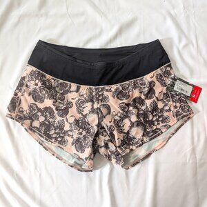 NEW Oiselle Toolbelt Roga Shorts Running Women's 8 Rose Botanical Print floral